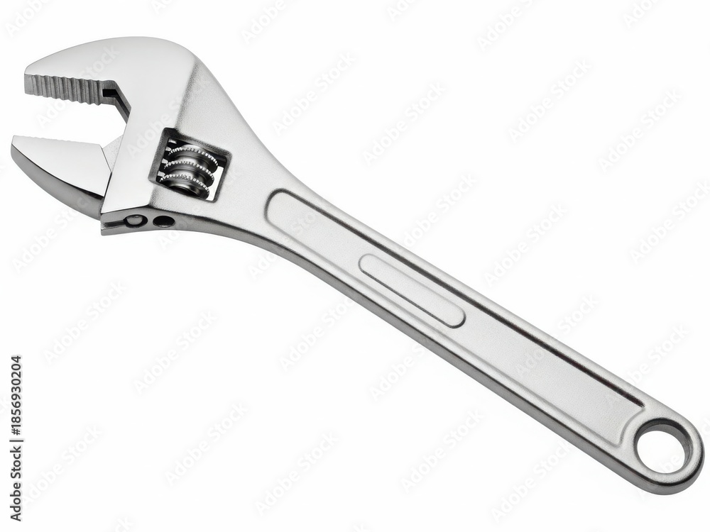 Obraz premium Adjustable wrench tool isolated on white background