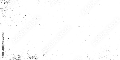 Rough grey and white texture vector. Distressed overlay texture, Dirty or dust film grain speck grit grunge overlay on white background, Vector Illustration. Black isolated on white background,