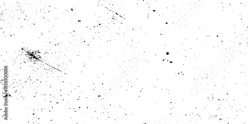 Rough grey and white texture vector. Distressed overlay texture, Dirty or dust film grain speck grit grunge overlay on white background, Vector Illustration. Black isolated on white background,