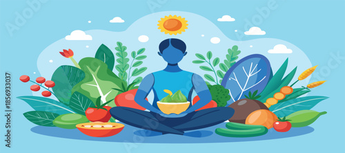 Silhouette of a woman on yoga