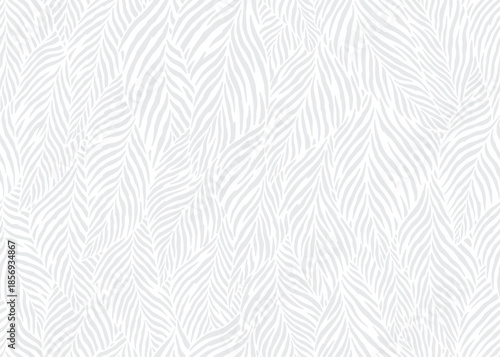 Abstract subtle batik leaves stripes seamless pattern. Vector illustration flat design background. 