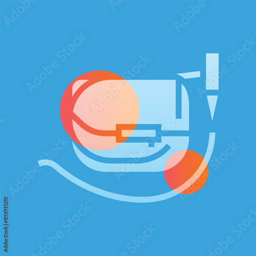 endoscopy glassmorphism illustration.