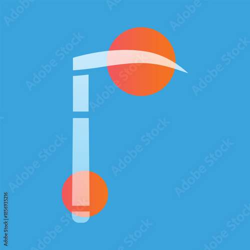 Laryngoscope glassmorphism illustration.