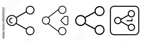 Modern share network connection symbols for digital technology