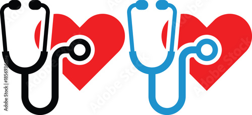 Health care icon set in different style vector. medicals cross sign illustration.