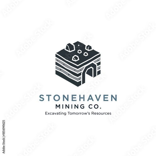 Stonehaven Mining Company Logo Design Element.