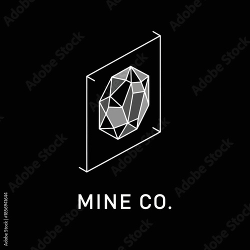 Geometric Diamond Shape Logo Design Element.