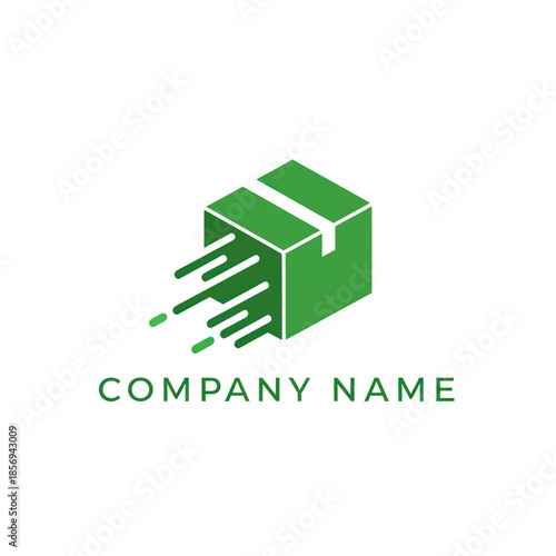 Green Box Logo Design Element.