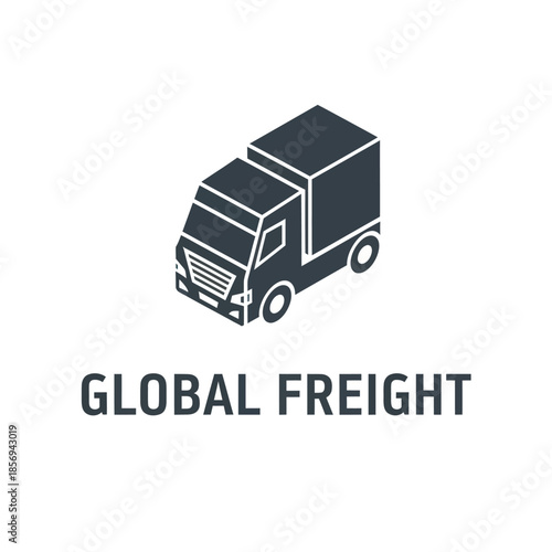 Global Freight Truck Delivery Vehicle.