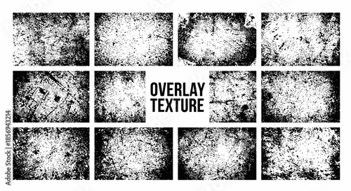 Collection of grunge texture overlay effects.