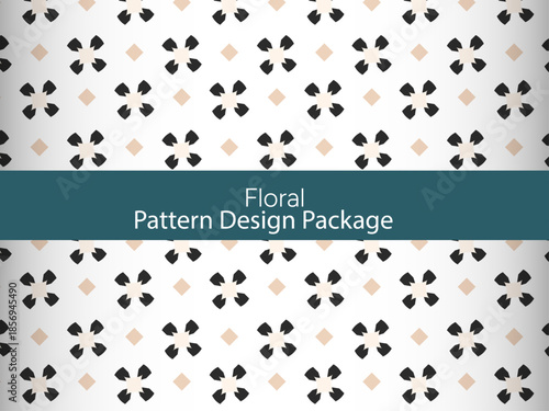 Vector seamless beige pattern with white drops. Monochrome abstract floral background.