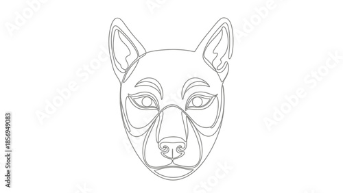 pitbull dog head drawing