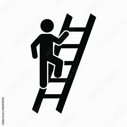 Person climbing ladder