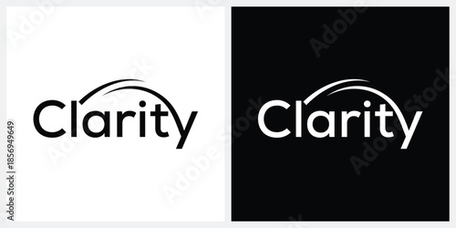 Typography text clarity logo design graphic template