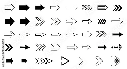 Collection of various arrow icons and symbols.