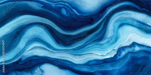 Abstract blue and white marble background. This image can be used for a variety of purposes,ocean currents or mountainous landscape with soft light and smooth brushstroke texture.