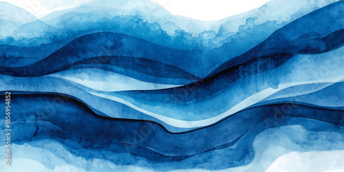 Abstract blue and white marble background. This image can be used for a variety of purposes,ocean currents or mountainous landscape with soft light and smooth brushstroke texture.