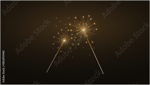Firecracker With Black Golden Gradient Background