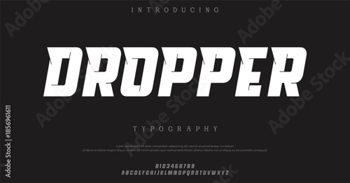 Dropper  premium luxury alphabet letters and numbers.