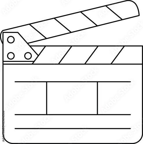 Classic film clapperboard Vector