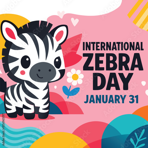 Illustrative eps file metadata detailing international zebra day artwork creation