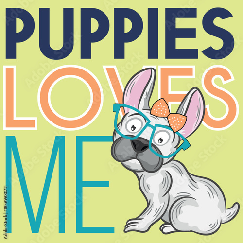 French bulldog design with numbers, patches, and decorative elements in a collegiate sportswear style. Patches and rhinestones with crystals.