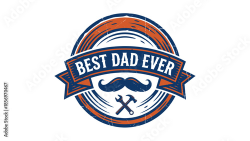 Best Dad ever emblem logo