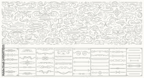 A detailed illustration of various doodles and patterns.
