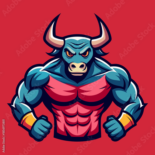 muscular bull icon
