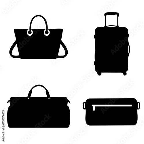 general handbag, purse, luggage for silhouette design