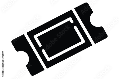 service ticket vector icon silhouette