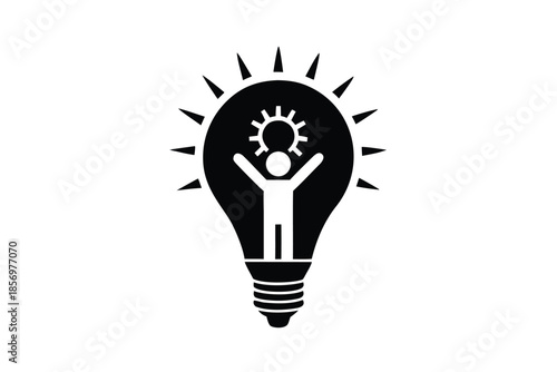 creative idea vector icon silhouette