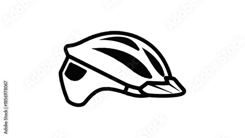Vector illustration of a cycling helmet on a transparent background, suitable for sports safety