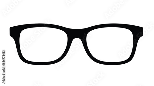 Black framed eyeglasses a simple and classic design silhouette