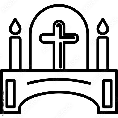 Christian Church Altar Icon