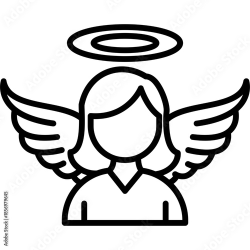 Praying Angel Halo Icon