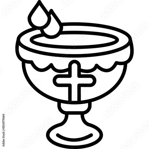 Baptismal Water Cross Icon
