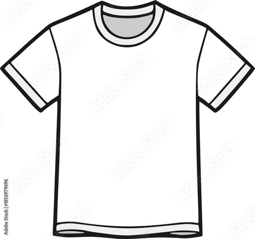 Design of white t-shirt illustration