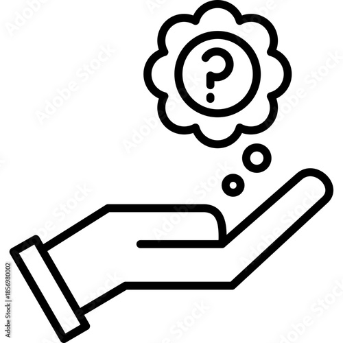 Question Thinking Hand Icon