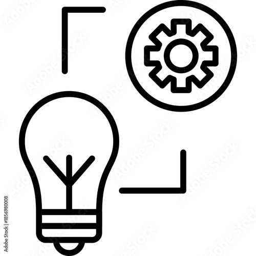 Lightbulb Process Diagram Icon