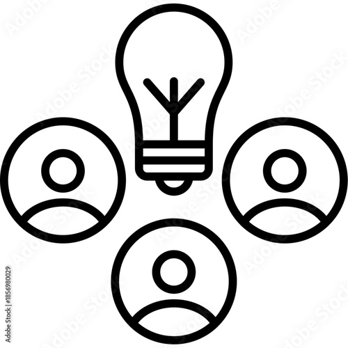 Team Brainstorming Network Icon