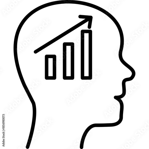 Growth Mindset Head Graph Icon