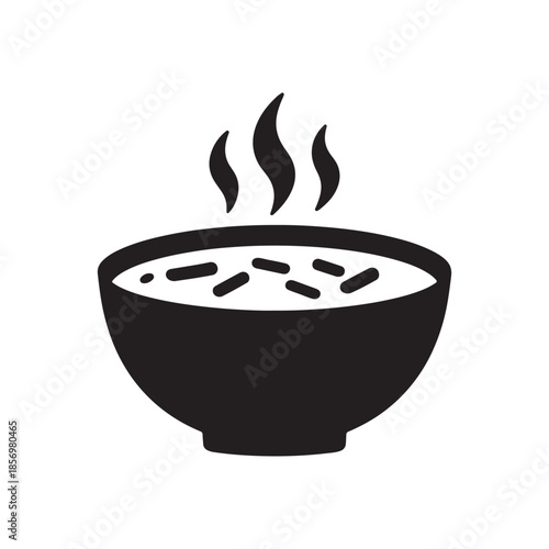 minimal rice cake soup vector symbol