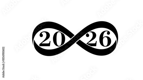 Infinity symbol with 2026 numbers inside