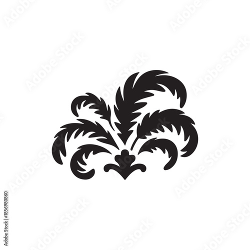 Tableau sur toile simple feathered festival headdress icon in solid fill style