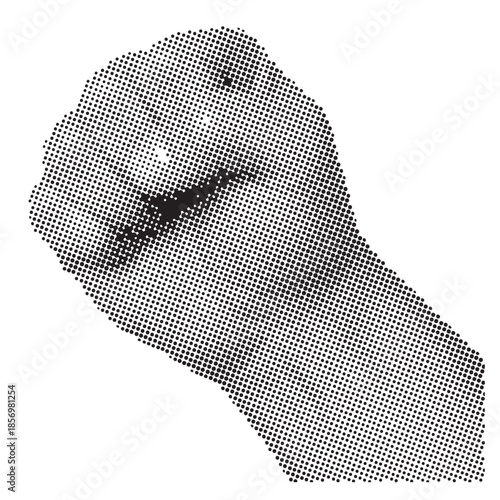 A single fist raised in a strong gesture