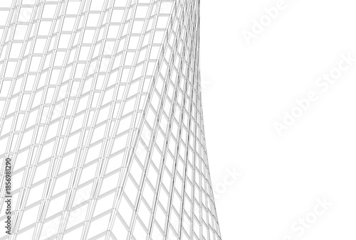 Abstract architecture 3D rendering