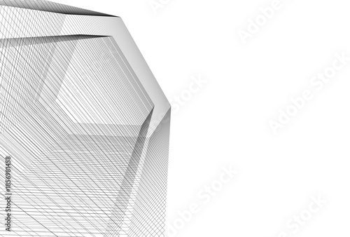 Abstract architecture 3D rendering