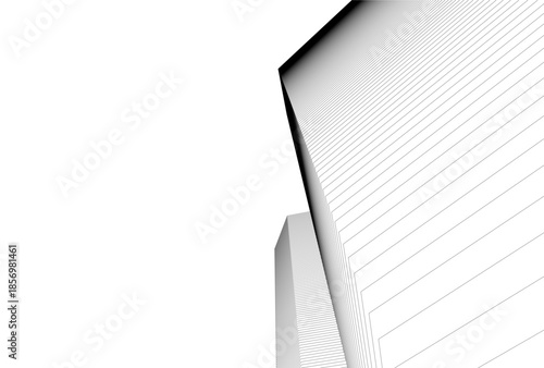 Abstract architecture 3D rendering