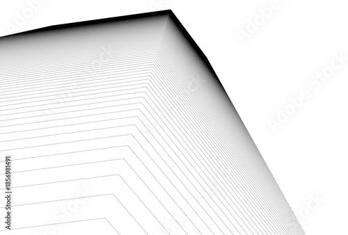 Abstract architecture 3D rendering